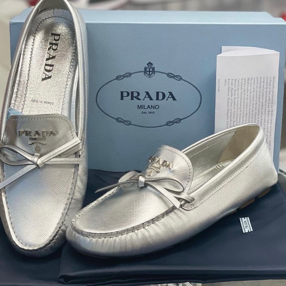 Prada Milano Dal 1913 “Saffiano Mordor Argento” Shoes Size 40 EU